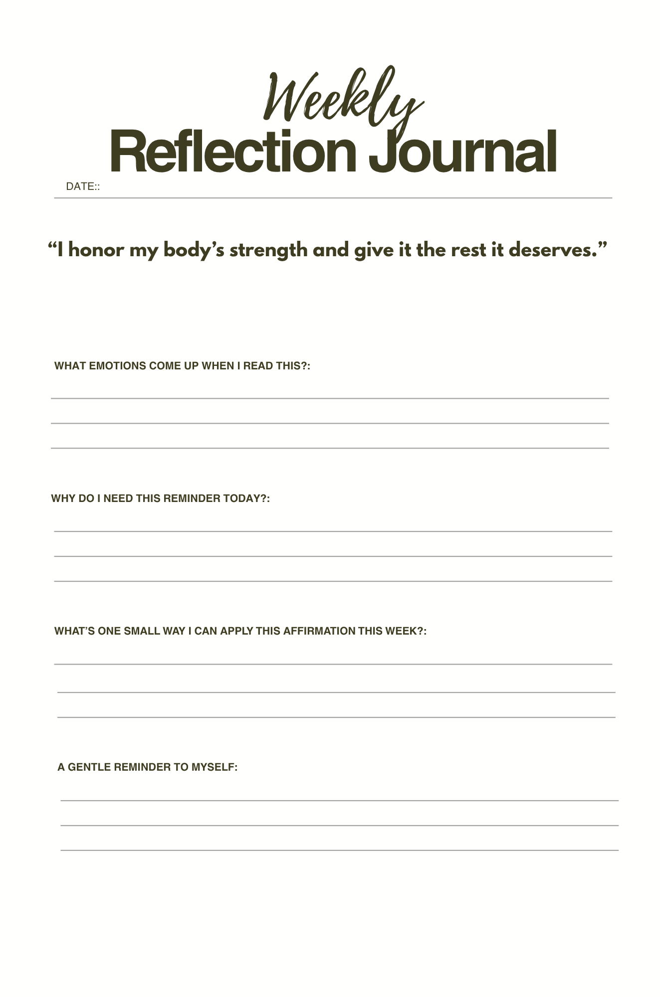 Becoming Her Again: A 52 Week Postpartum Affirmation Journal for Healing, Selfcare and Motherhood