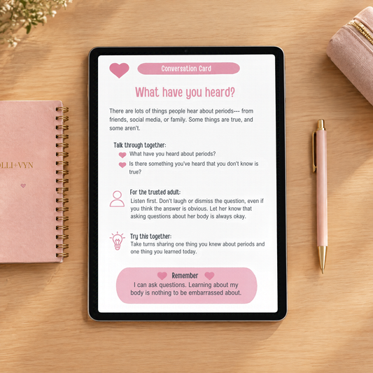 Period Ready: Tween & Adult Conversation Cards | Digital Download
